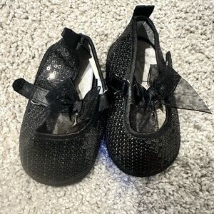 Black Glitter 6-9 months Shoes